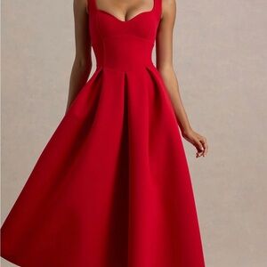 Rosemary Red Sleeveless Dress Club L London